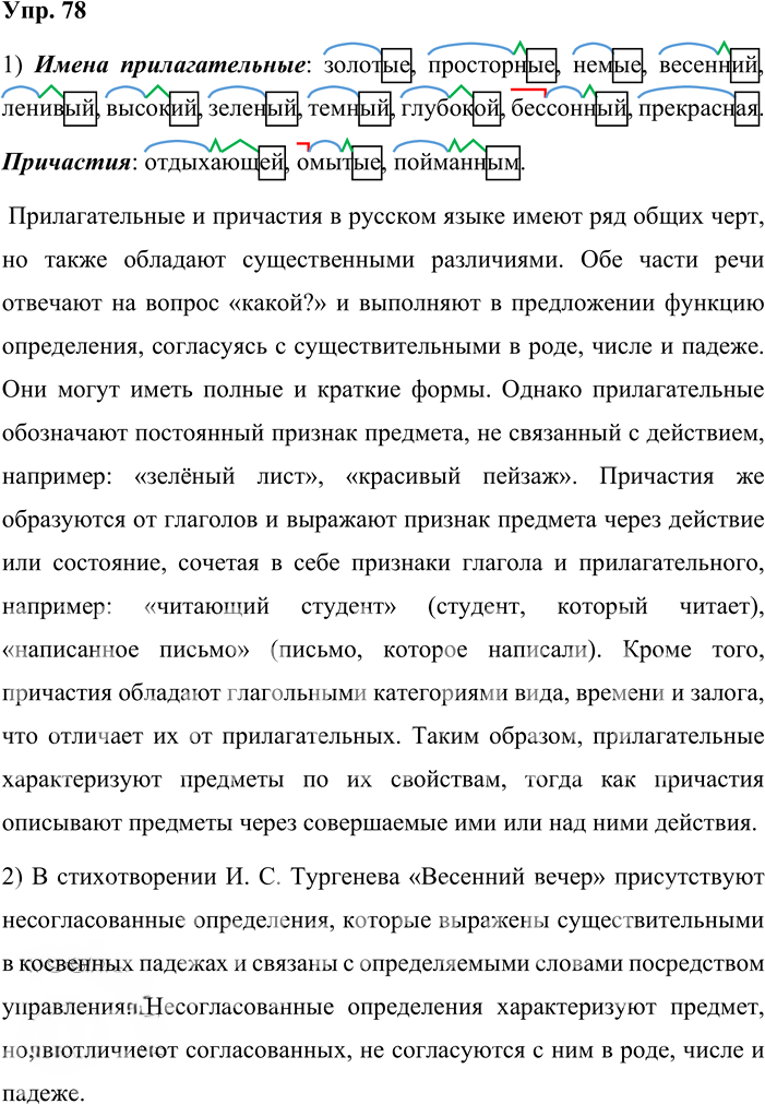 Иллюстрация к решению «Упр.78 ГДЗ Бабайцева 10-11 класс (Русский язык)», 1