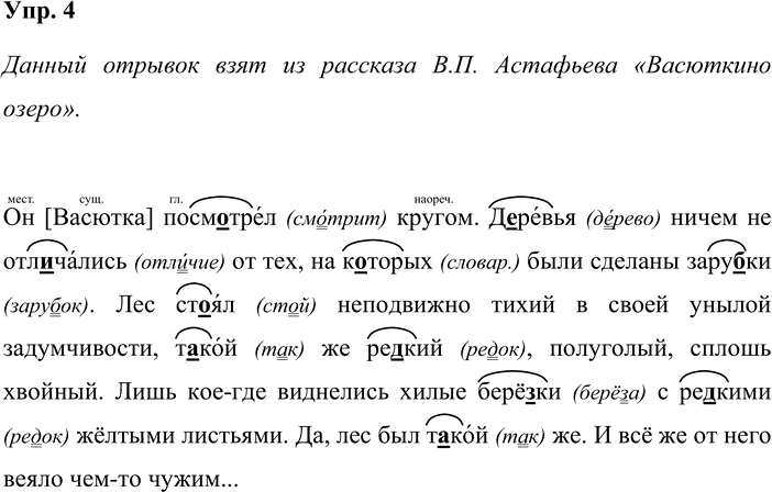 Иллюстрация к решению «Упр.4 Страницы 60-69 ГДЗ Дидактические материалы Ладыженская Аксенова 5 класс (Русский язык)», 1