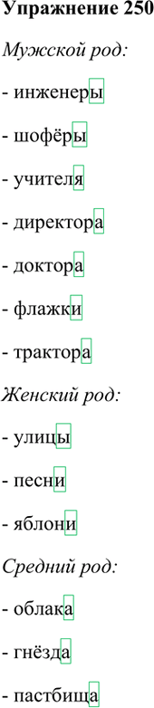 Иллюстрация к решению «Упр.250 Часть 1 ГДЗ Рамзаева 4 класс (Русский язык)», 2