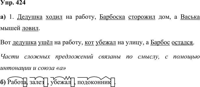 Иллюстрация к решению «Упр.424 Часть 2 ГДЗ Нечаева Яковлева 4 класс (Русский язык)», 1