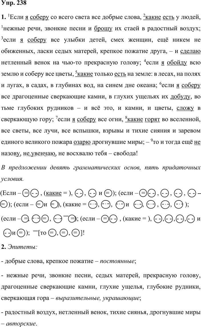 Иллюстрация к решению «Упр.238 Часть 1 ГДЗ Быстрова Кибирева 9 класс (Русский язык)», 1